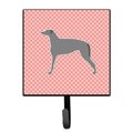 Micasa Scottish Deerhound Checkerboard Pink Leash or Key Holder MI224832